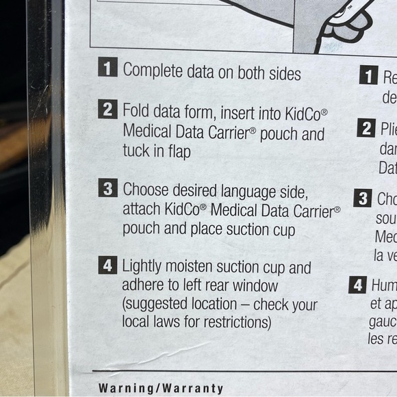 KidCo Child's Medical Data Carrier for your Car in case of accident/emergency - Picture 6 of 10